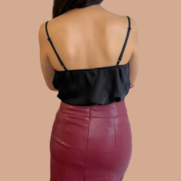 Spaghetti Strap Cowl Front Cami - Picture 2 of 5